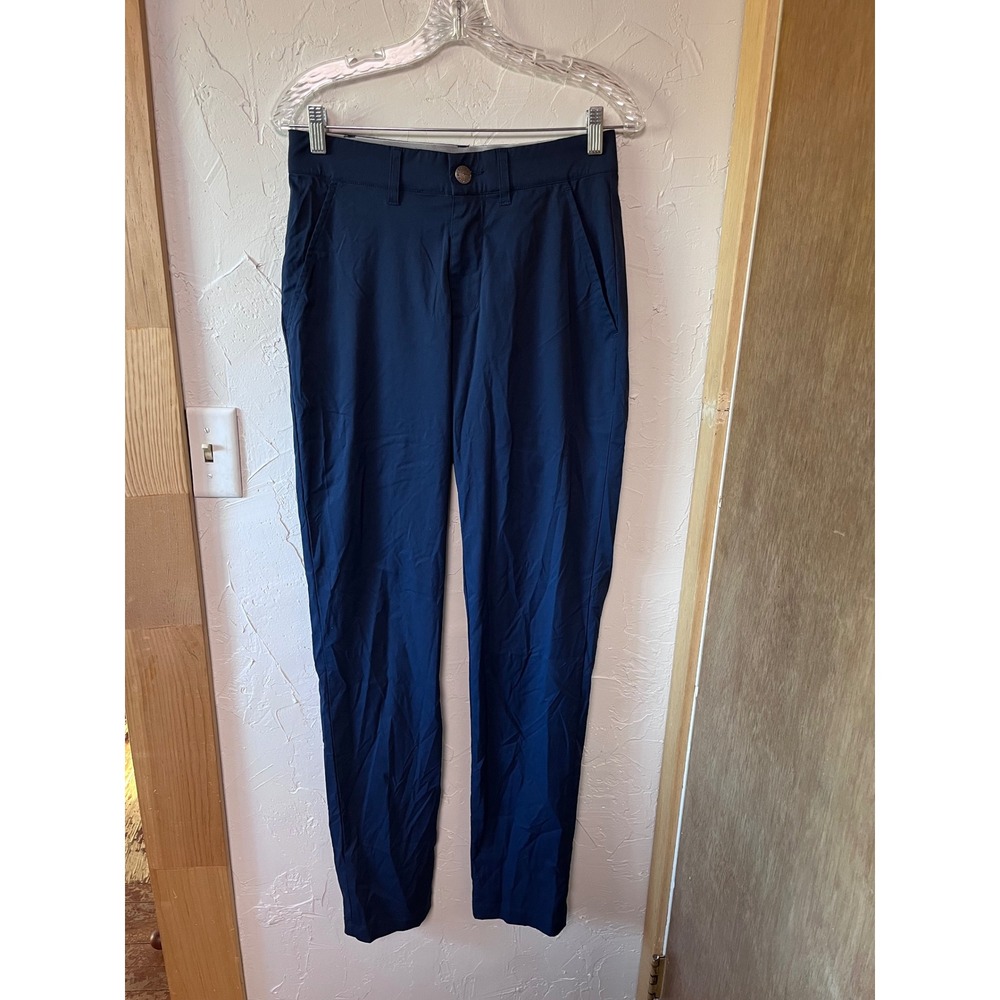 American Tall Navy Blue Flat Front Casual‎ Chino Pants Men's Size 28/34